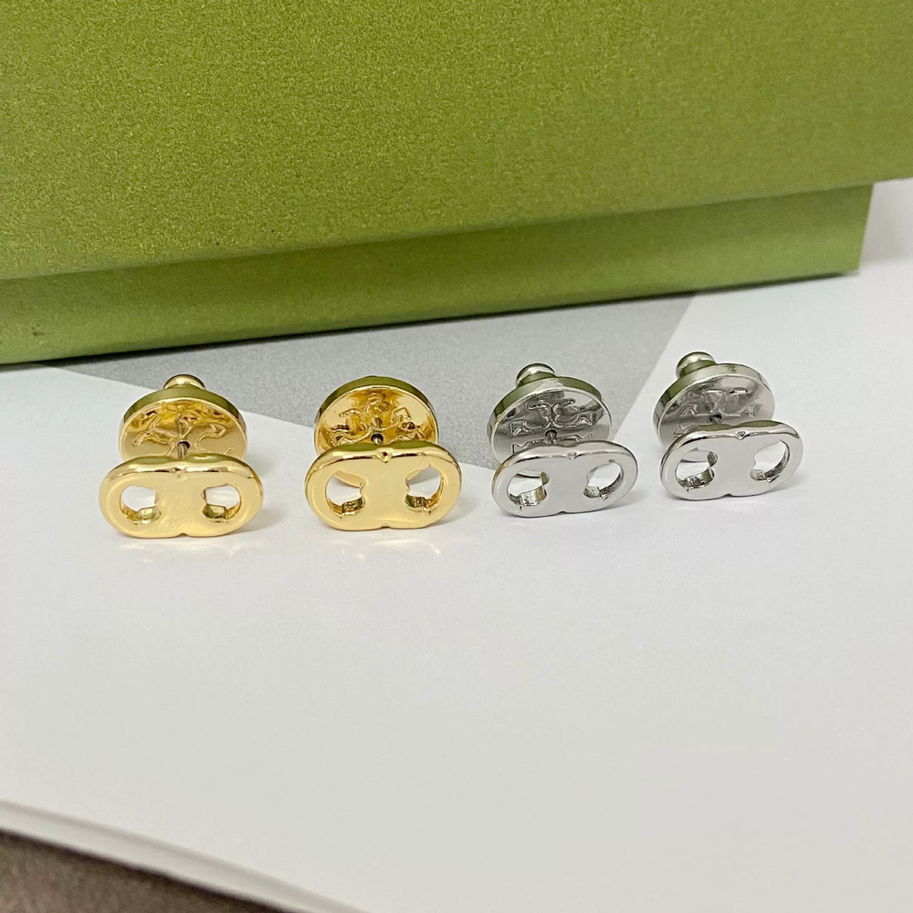 Tory Burch Polished Cold Tone Metal Stud Earrings Indie Design